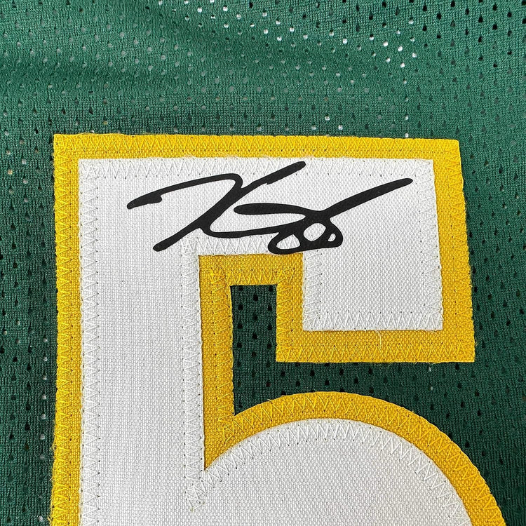 Framed Facsimile Autographed Kevin Durant 35x39 Seattle Rookie Green Reprint Laser Auto Basketball Jersey