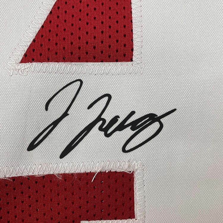 Framed Facsimile Autographed Jerry Jeudy 35x39 Alabama Red Reprint Laser Auto College Football Jersey