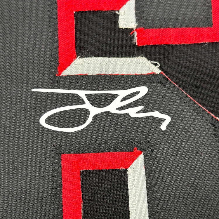 Framed Facsimile Autographed Jonathan India 35x39 Cincinnati Black City Connect Reprint Laser Auto Baseball Jersey