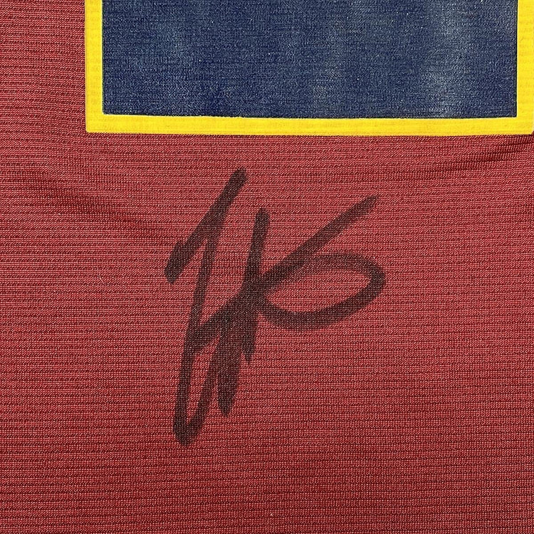 Framed Autographed/Signed Collin Sexton 33x42 Cleveland Cavaliers Red Basketball Jersey Fanatics COA