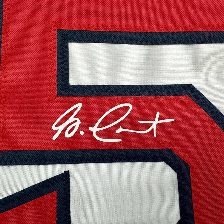 Framed Facsimile Autographed Garrett Crochet 35x39 Boston White Reprint Laser Auto Baseball Jersey