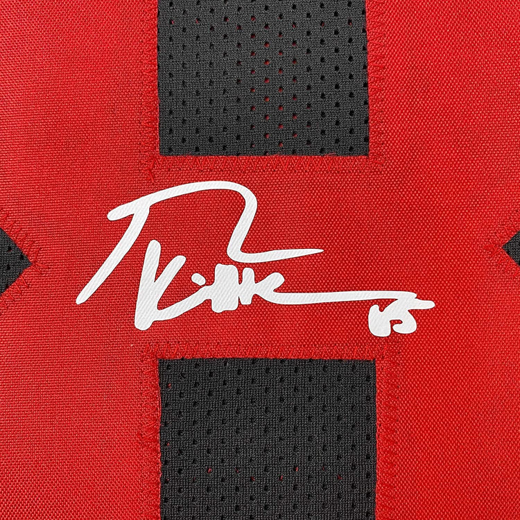 Framed Facsimile Autographed George Kittle 35x39 San Francisco Black Reprint Laser Auto Football Jersey