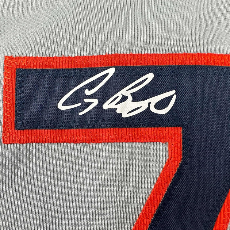 Framed Facsimile Autographed Craig Biggio 35x39 Houston Grey Reprint Laser Auto Baseball Jersey