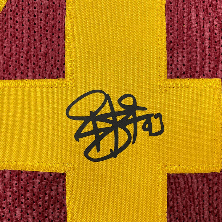 Framed Facsimile Autographed Troy Polamalu 35x39 USC Maroon Reprint Laser Auto College Football Jersey