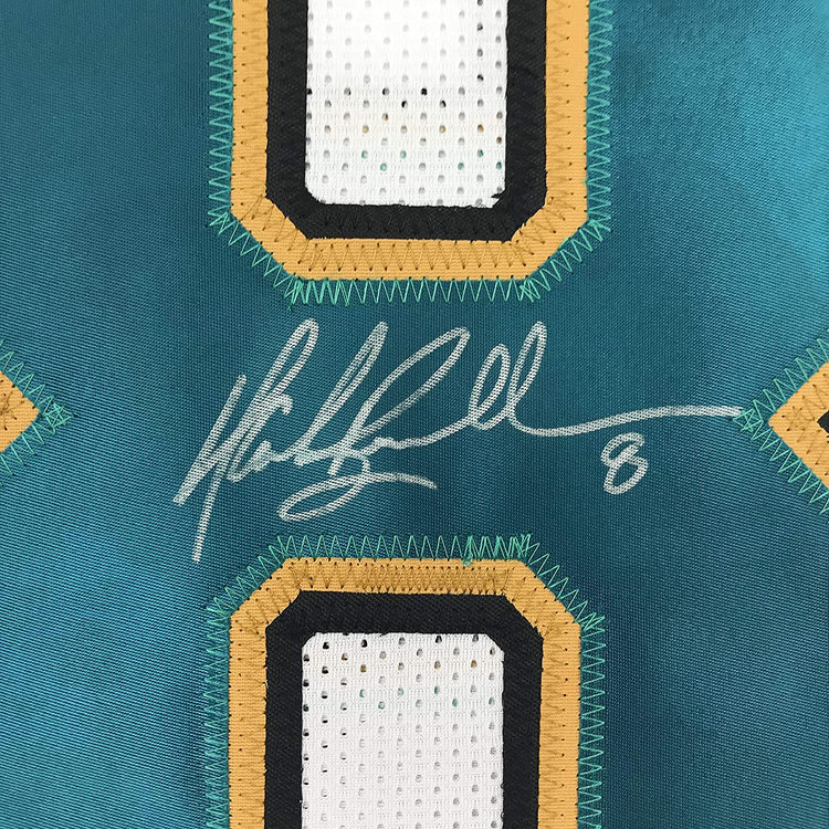 Autographed/Signed Mark Brunell Jacksonville White Football Jersey Beckett BAS COA