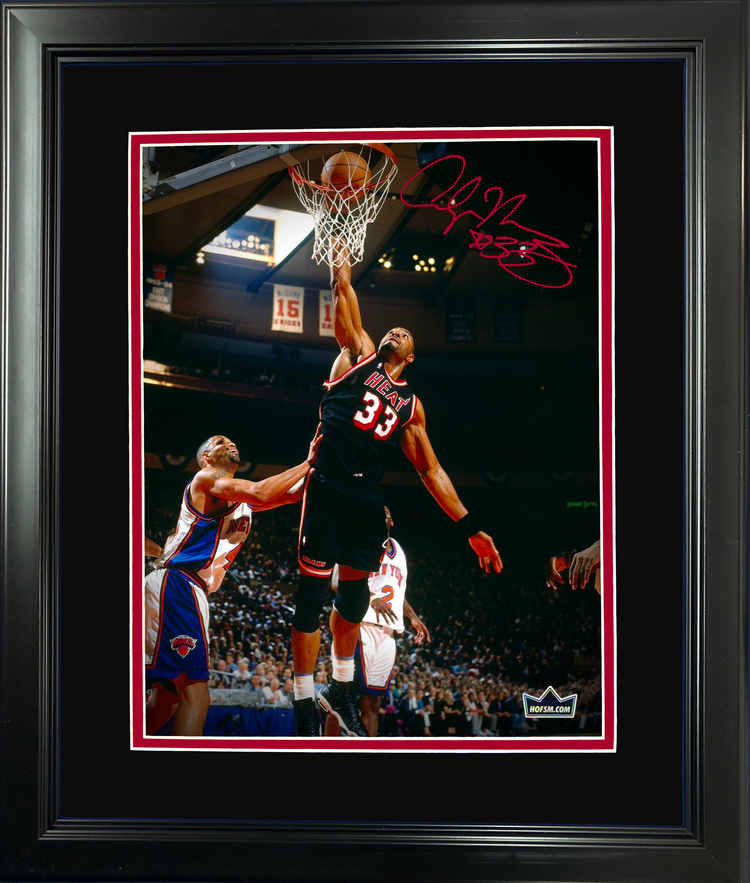 Framed Alonzo Mourning Facsimile Laser Engraved Signature Auto 11"x14"Basketball Photo HOFSM Holo
