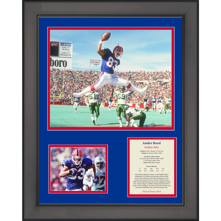 Framed Andre Reed Hall of Fame Buffalo Bills 11"x14" Football Three Photo Collage