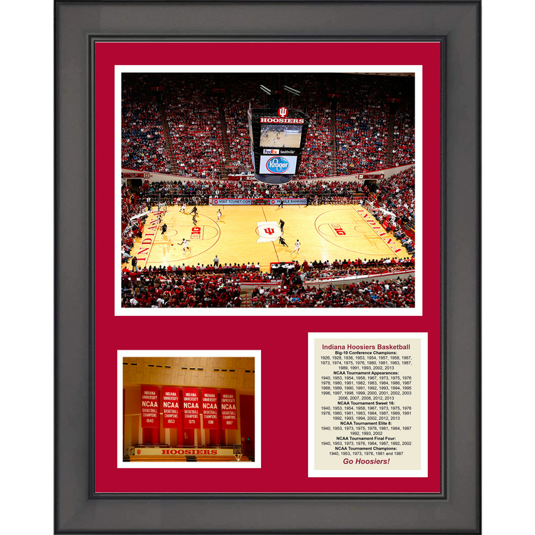 Framed Assembly Hall Indiana Hoosiers NCAA College Basketball 6x National Champions 11"x14"Three Photo Collage