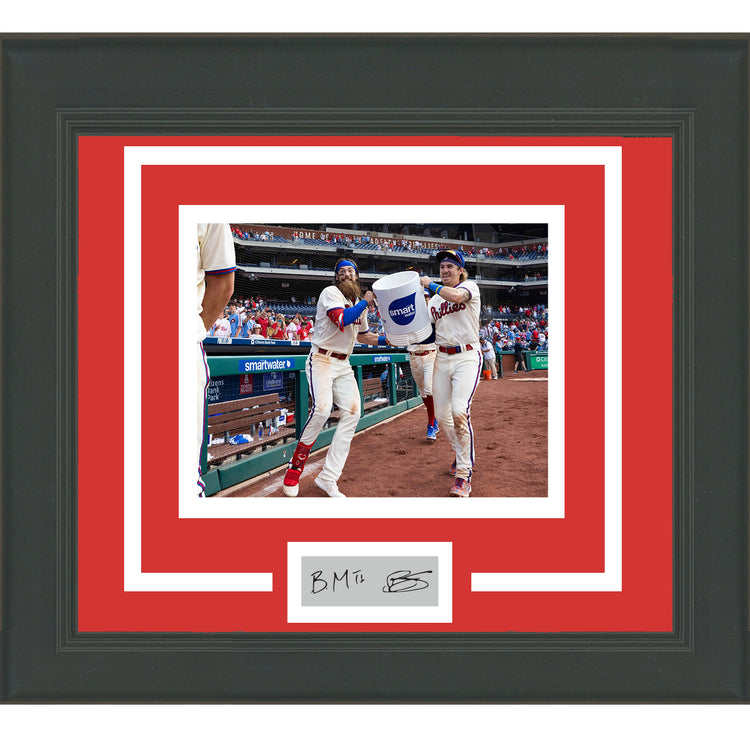 Framed Bryson Stott & Brandon Marsh - Phillies Daycare Facsimile Laser Engraved Signature Auto Philadelphia Phillies 11x14 Baseball Photo