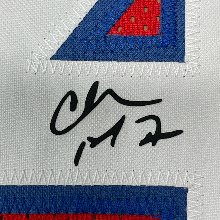 Framed Facsimile Autographed Charles Barkley 35x39 Philadelphia Red Reprint Laser Auto Basketball Jersey