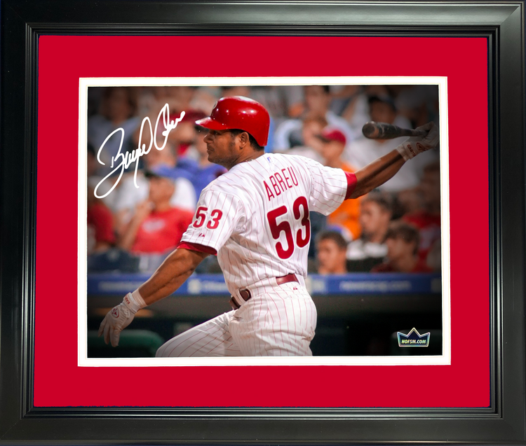 Framed Bobby Abreu Philadelphia Phillies Facsimile Laser Engraved Signature Auto 11"x14" Baseball Photo HOFSM Holo