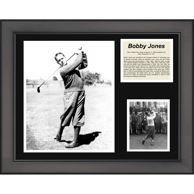 Framed Bobby Jones PGA Golf 11"x14" Three Photo Collage