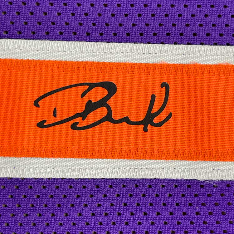 Framed Facsimile Autographed Devin Booker 35x39 Phoenix Purple Reprint Laser Auto Basketball Jersey