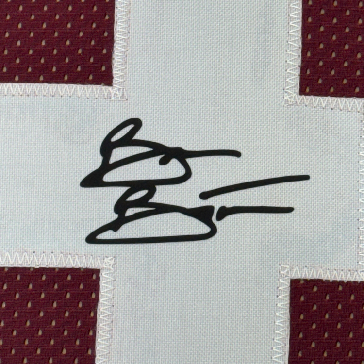 Framed Facsimile Autographed Brian Bosworth 35x39 Oklahoma Red Reprint Laser Auto College Football Jersey