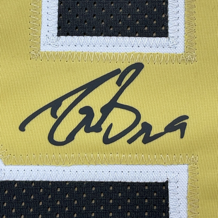 Framed Facsimile Autographed Drew Brees 35x39 New Orleans Black Reprint Laser Auto Football Jersey Size Men's XL