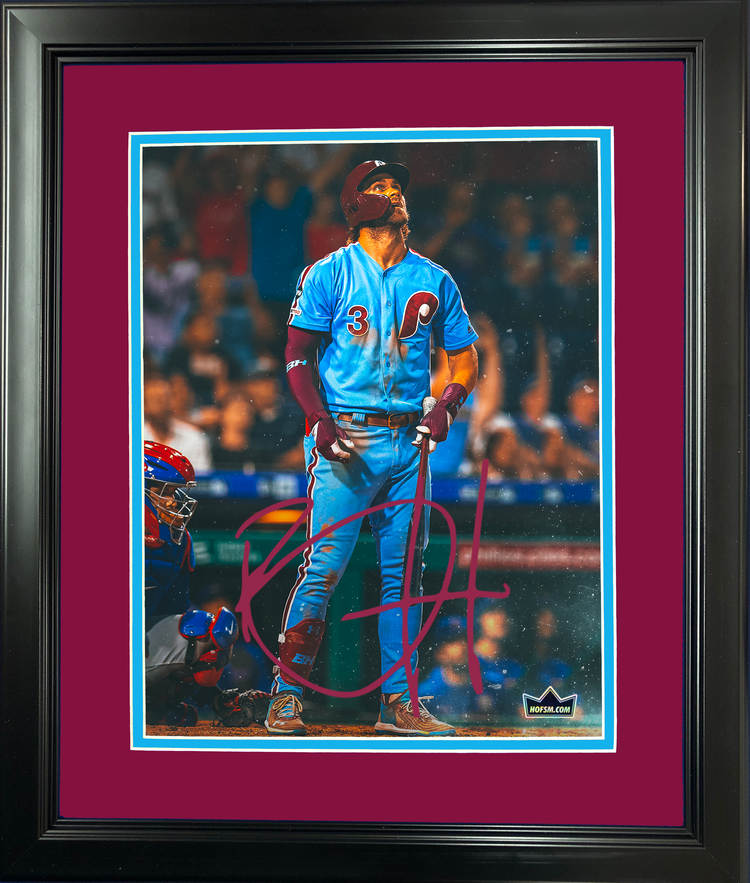 Framed Bryce Harper Walk-Off Grand Slam Philadelphia Phillies Facsimile Laser Engraved Signature Auto 11"x14" Baseball Photo HOFSM Holo
