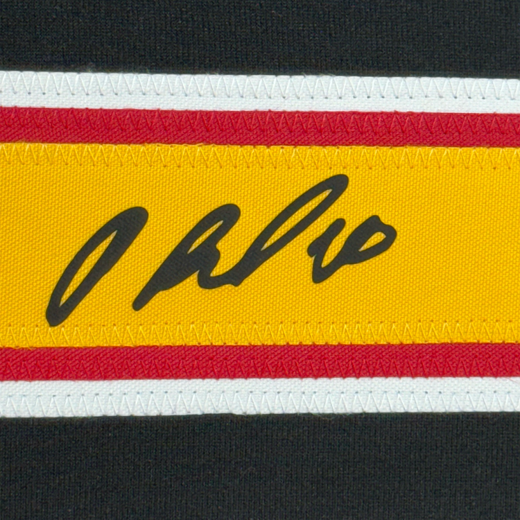 Framed Facsimile Autographed Pavel Bure 35x39 Vancouver Black Reprint Laser Auto Hockey Jersey