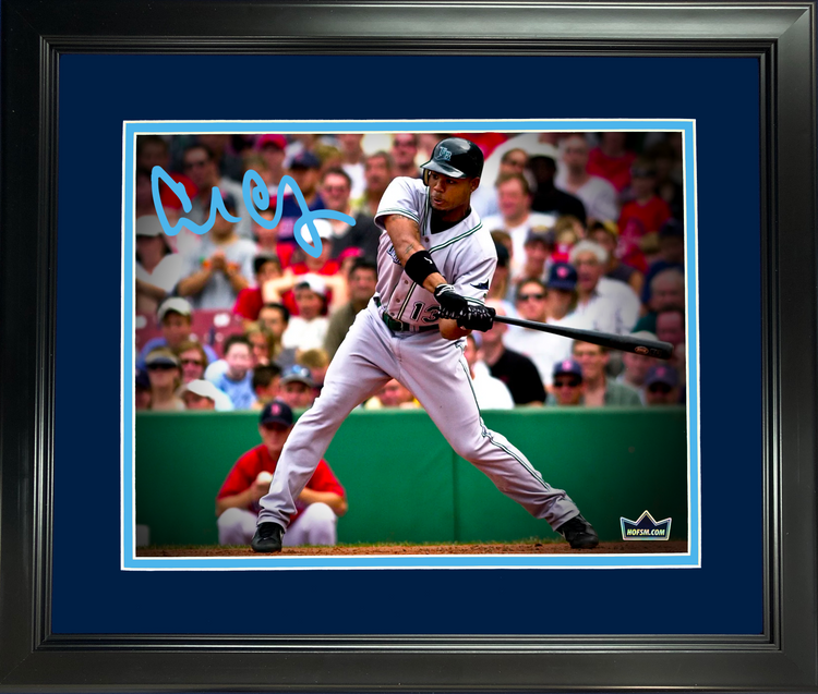 Framed Carl Crawford Tampa Bay Rays Facsimile Laser Engraved Signature Auto 11"x14" Baseball Photo HOFSM Holo