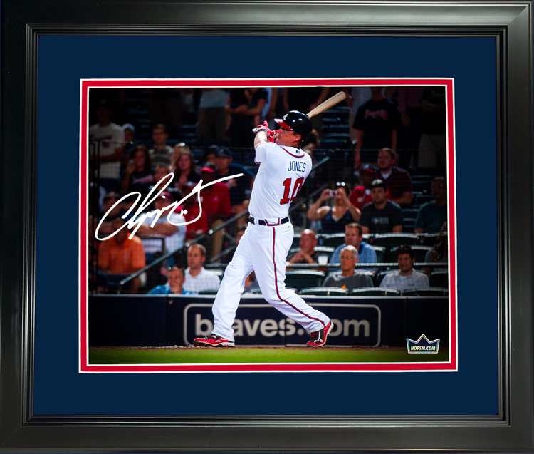 Framed Chipper Jones Facsimile Laser Engraved Signature Auto Atlanta Braves 11"x14" Baseball Photo HOFSM Holo