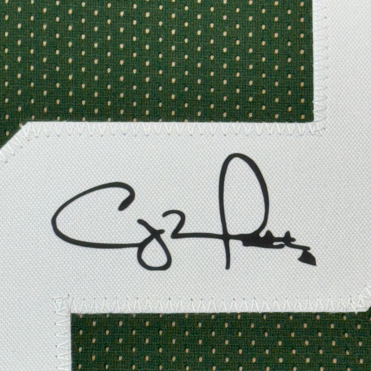 Framed Facsimile Autographed Clay Matthews III 35x39 Green Bay Green Reprint Laser Auto Football Jersey
