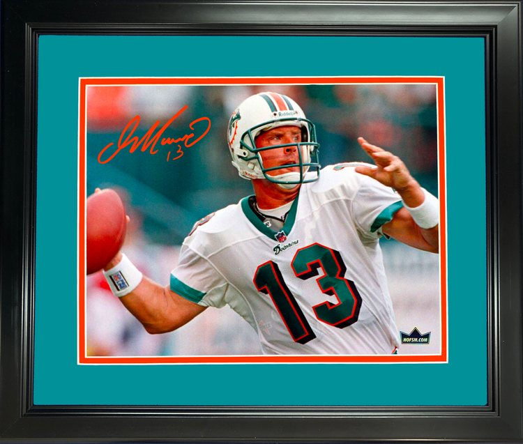 Framed Dan Marino Miami Dolphins Facsimile Laser Engraved Signature Auto 11"x14" Football Photo HOFSM Holo
