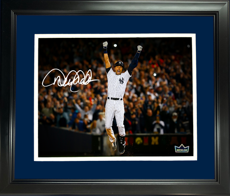 Framed Derek Jeter New York Yankees Facsimile Laser Engraved Signature Auto 11"x14" Baseball Photo HOFSM Holo