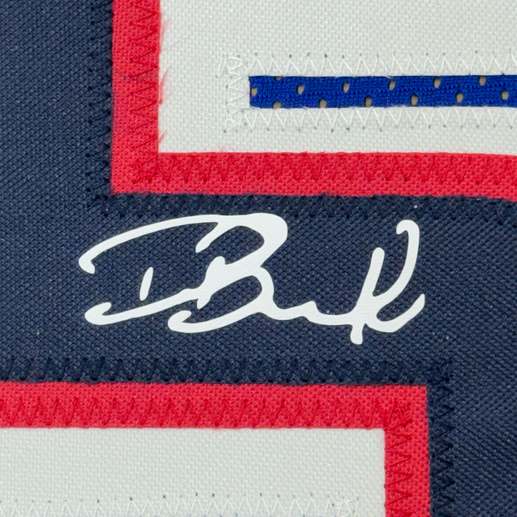Framed Facsimile Autographed Devin Booker 35x39 2024 United States Team USA Blue Reprint Laser Auto Basketball Jersey