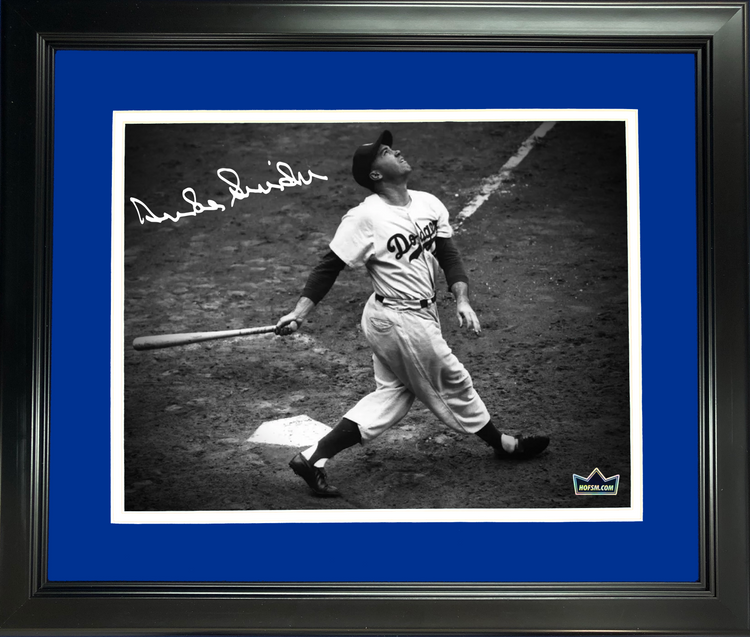 Framed Duke Snider Brooklyn Los Angeles Dodgers Facsimile Laser Engraved Signature Auto 11"x14" Baseball Photo HOFSM Holo