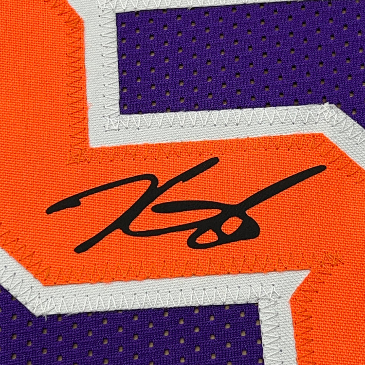 Framed Facsimile Autographed Kevin Durant 35x39 Phoenix Purple Reprint Laser Auto Basketball Jersey