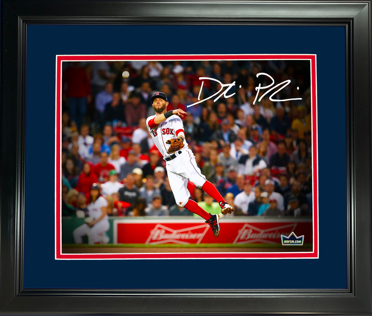 Framed Dustin Pedroia Boston Red Sox Facsimile Laser Engraved Signature Auto 11"x14" Baseball Photo HOFSM Holo