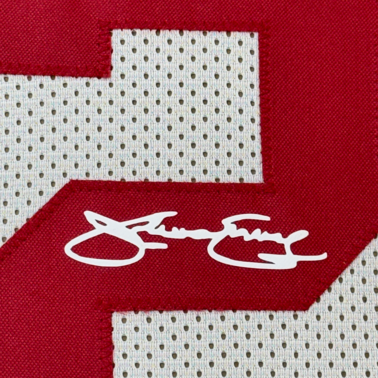 Framed Facsimile Autographed Julius Erving Dr. J 35x39 New York NY White ABA Reprint Laser Auto Basketball Jersey