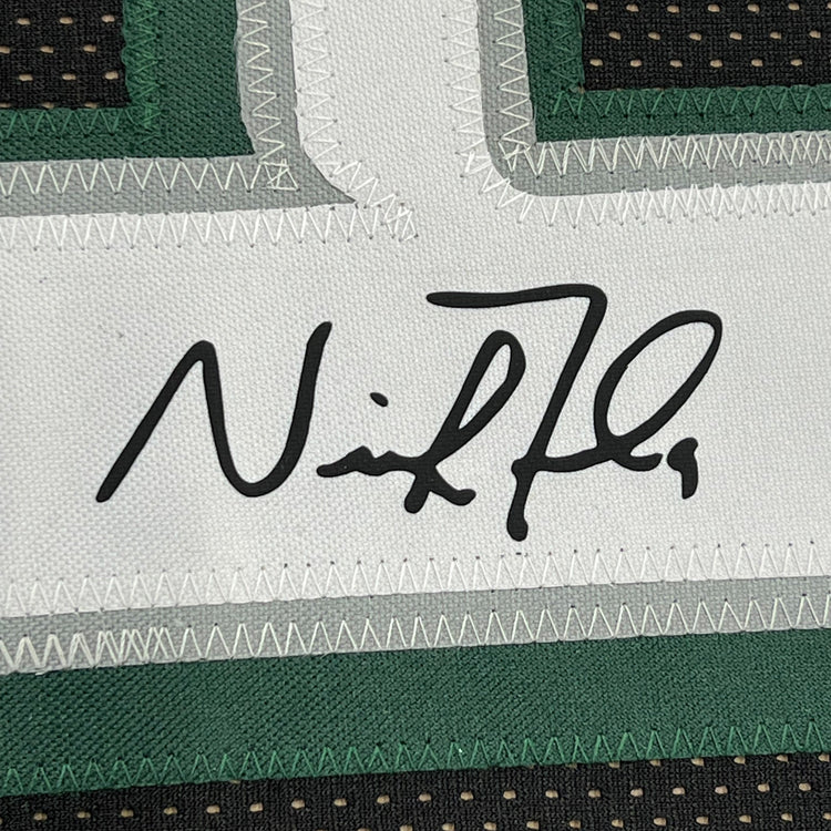 Framed Facsimile Autographed Nick Foles 35x39 Philadelphia Black Reprint Laser Auto Football Jersey