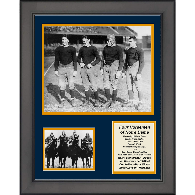 Framed Four Horsemen Notre Dame Fighting Irish 11"x14" College Football Three Photo Collage