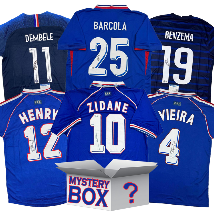 France Soccer Autographed/Signed Jersey Mystery Box with PSA JSA or Beckett COA
