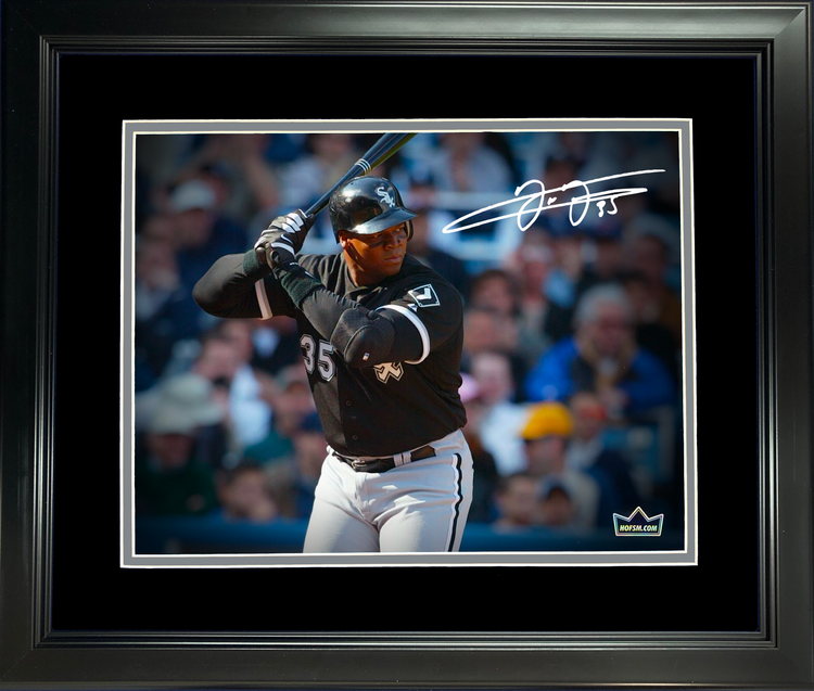 Framed Frank Thomas Facsimile Laser Engraved Signature Auto Chicago White Sox 11"x14" Baseball Photo HOFSM Holo