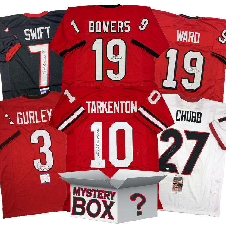Autographed/Signed University of Georgia College Football Jersey Mystery Box with PSA JSA or Beckett COA