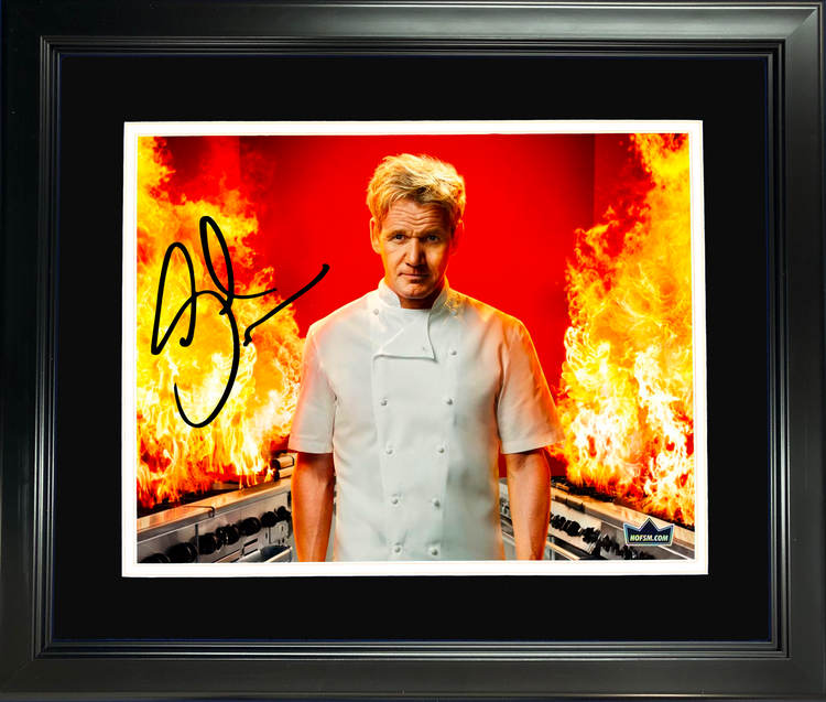 Framed Gordon Ramsay Hell's Kitchen Facsimile Laser Engraved Signature Auto 11"x14" TV Series Photo HOFSM Holo