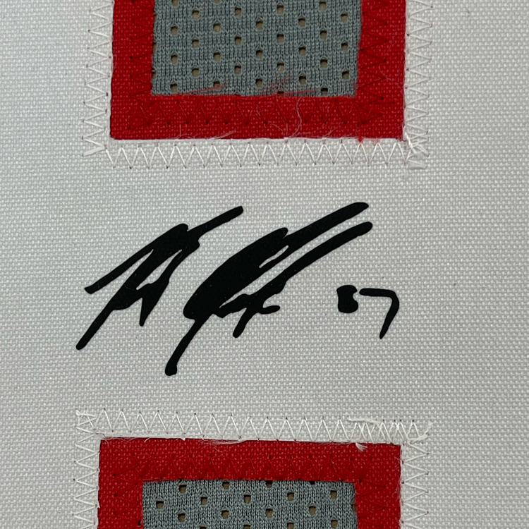 Framed Facsimile Autographed Rob Gronk Gronkowski 35x39 Tampa Bay Grey Pewter Reprint Laser Auto Football