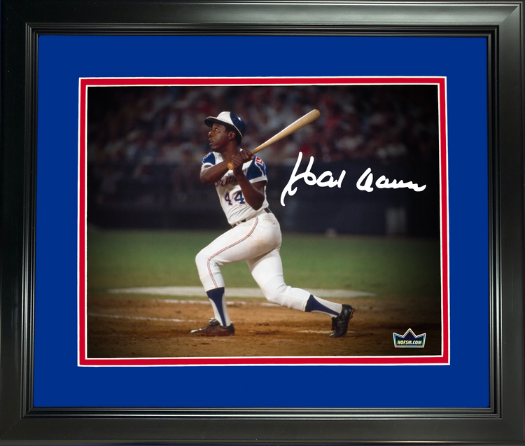 Framed Hank Aaron Facsimile Laser Engraved Signature Auto Atlanta Braves 11"x14" Baseball Photo HOFSM Holo