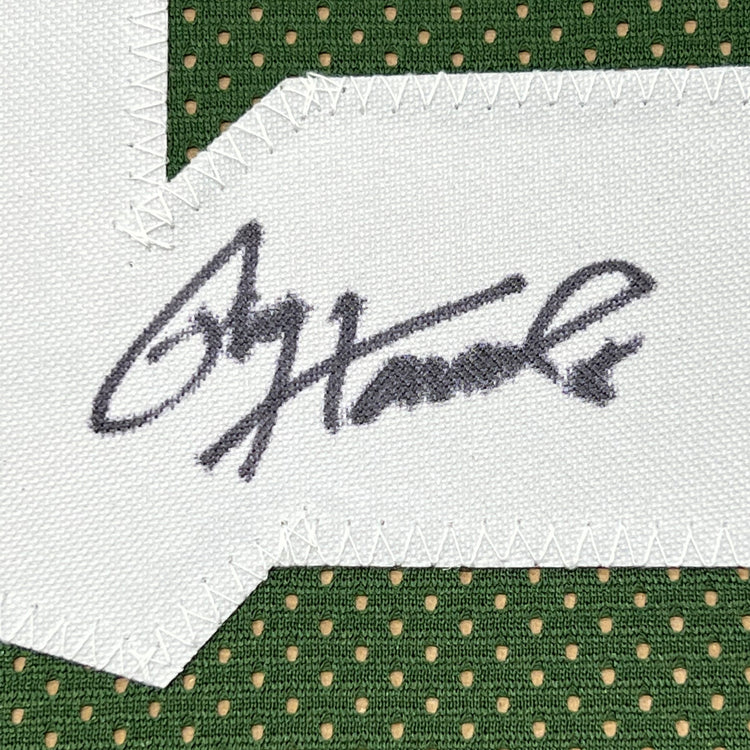 Framed Autographed/Signed Paul Hornung 35x39 Green Bay Green Football Jersey JSA COA