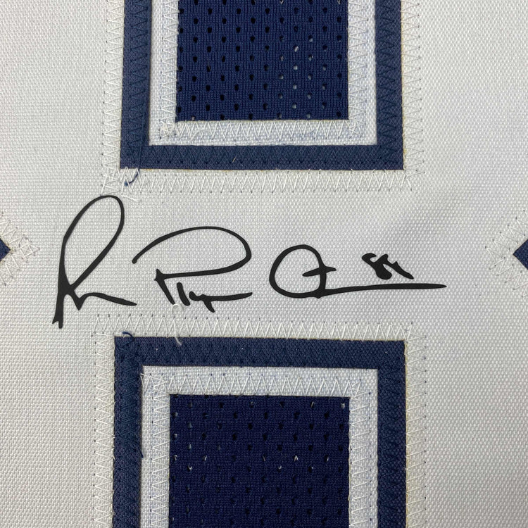 Facsimile Autographed Michael Irvin Dallas Blue Reprint Laser Auto Football Jersey Size Men's XL