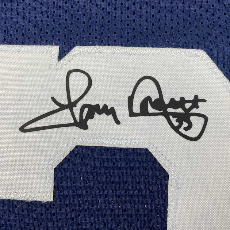 Facsimile Autographed Tony Dorsett Dallas Thanksgiving Day Reprint Laser Auto Football Jersey Size Men's XL