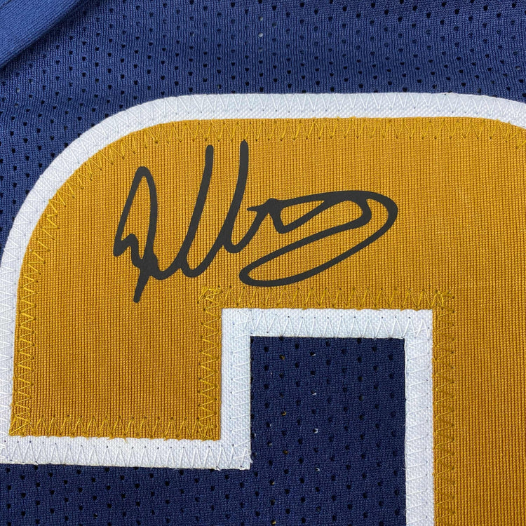 Facsimile Autographed Todd Gurley II Los Angeles LA Navy Blue Reprint Laser Auto Football Jersey Size Men's XL