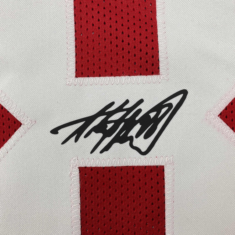 Facsimile Autographed Adrian Peterson Oklahoma Red Reprint Laser Auto College Football Jersey Size Men's XL
