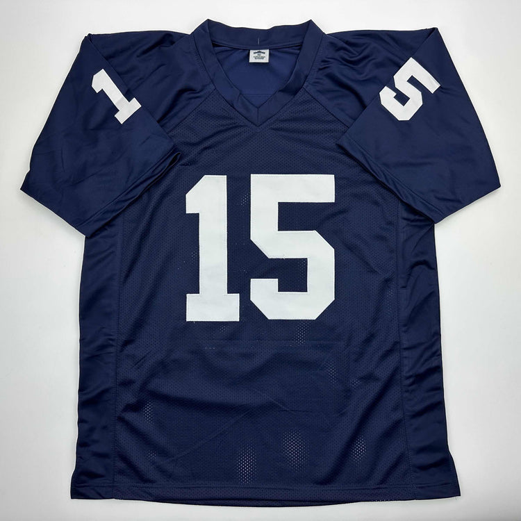 Facsimile Autographed Drew Allar Penn State Blue Reprint Laser Auto College Football Jersey Size Men's XL