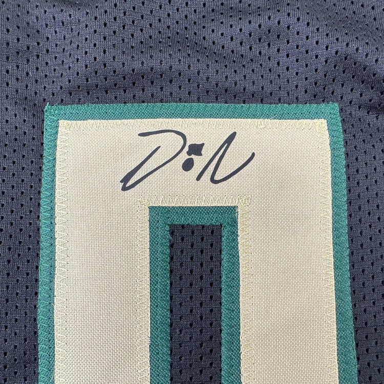 Facsimile Autographed Damian Lillard Milwaukee Black Reprint Laser Auto Basketball Jersey Size Men's XL