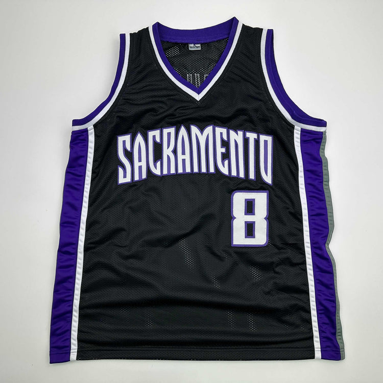 Facsimile Autographed Zach LaVine Sacramento Black Reprint Laser Auto Basketball Jersey Size Men's XL