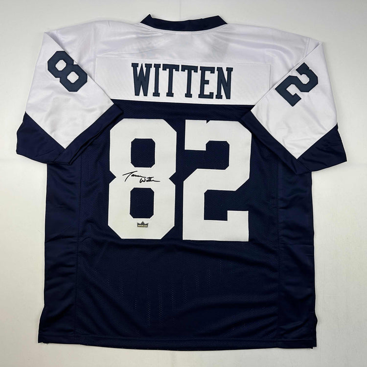 Facsimile Autographed Jason Witten Dallas Thanksgiving Day Reprint Laser Auto Football Jersey Size Men's XL