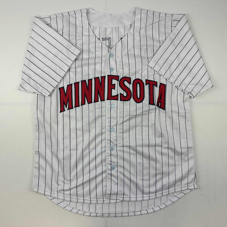 Autographed/Signed Bert Blyleven Minnesota Pinstripe Baseball Jersey JSA COA