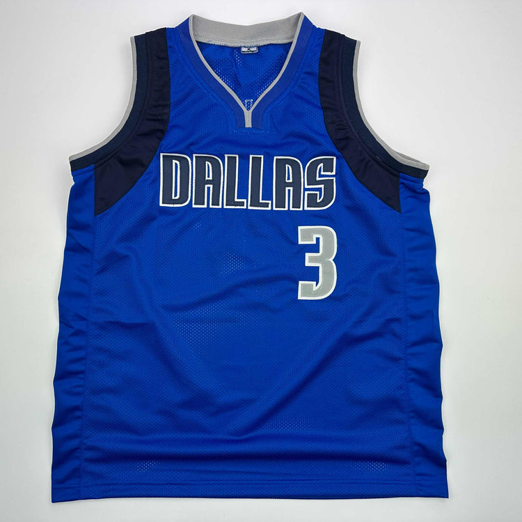 Facsimile Autographed Anthony Davis Dallas Blue Reprint Laser Auto Basketball Jersey Size Men's XL